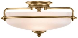 Elstead Lighting Griffin Deckenleuchte Messing Glas opal