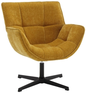 WAHSON OFFICE CHAIRS Loungesessel Armlehnstuhl Sessel aus PU-Leder, drehbar mit Metallbeinen