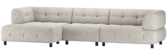 Chaiselongue Louis aus Chenille-Stoff Links, Powder