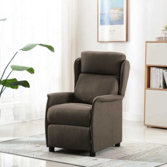 vidaXL Massagesessel mit Kissen Taupe 67.5 x 93.5 x 101.5 cm Stoff 348357