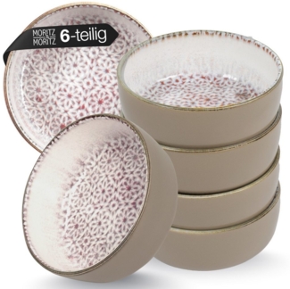 Moritz & Moritz Müslischüssel ALHAMBRA Müslibowls Mousse, Steinzeug, (Set, 6-tlg), Hochwertiges Steinzeug, Spülmaschinengeeignet