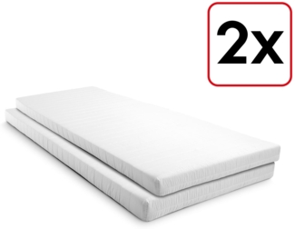 Komfortschaummatratze K10 80 x 200 cm, Höhe 10 cm, Härtegrad H3, Twin-Set