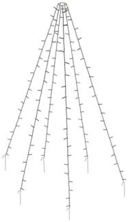 Spetebo LED-Lichternetz LED Fahnenmast Lichterkette 400 LED, 400-flammig, Fahnenmast und Weihnachtsbaum Beleuchtung