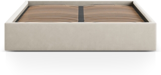 Micadoni Bett Susan Samt Dunkelbeige 200x200