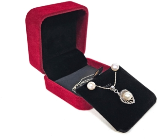 Yudu Aufbewahrungsbox Schmucketuis Geschenkbox Schmuckaufbewahrung mit Veloursüberzug