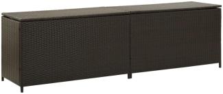 vidaXL Gartenbox Poly Rattan 200x50x60 cm Braun 46475