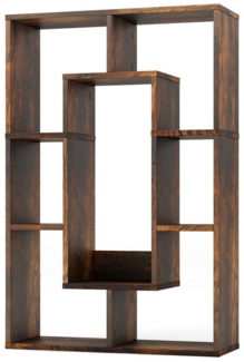 COSTWAY Bücherregal, Standregal mit 7 Fächern & Kippschutz, 60 x 20 x 90 cm