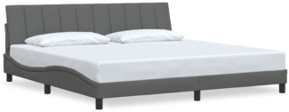 vidaXL Bettgestell ohne Matratze "Hanko" Dunkelgrau 200x200 cm Stoff 3310413