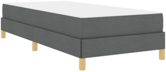vidaXL Boxspringbett Dunkelgrau und Braun 90 x 190 cm 3398529