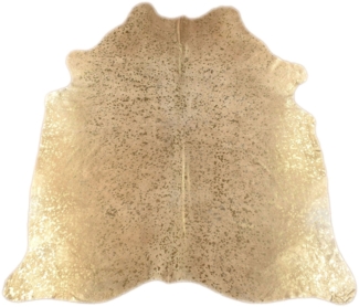 KUHFELL online & NOMAD Fellteppich PREMIUM KUHFELL DEVORE GOLD 210x180 cm