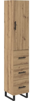 vidaXL Highboard Artisan-Eiche 34,5 x 34 x 180 cm Holzwerkstoff 3415930