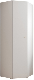 ABIKS MÖBEL Eckschrank Inova 2 Eckkleiderschrank mit Kleiderstange und Regalen