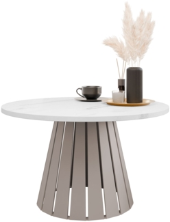 Couchtisch Creyza Cashmere (Farbe: Cashmere / Bianco Marmor)