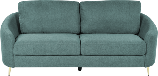 3-Sitzer Sofa Polsterbezug mintgrün gold TROSA