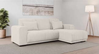 Home affaire Ecksofa BORNHOLM L-Form mit Recamiere, Maße B/T/H: 234/162/85 cm, Recamiere links oder rechts bestellbar, Wellenfederung, inkl. 2 Kissen