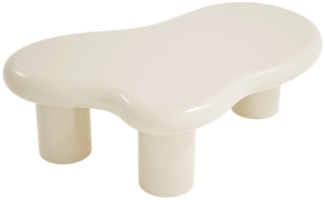 TWSOUL Couchtisch Wolken-Couchtisch, Cremefarbener Couchtisch unregelmäßiges Design