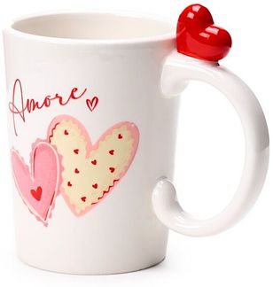 Puckator AMORE HERZEN Figurativer Keramikbecher 400 ml / Becher