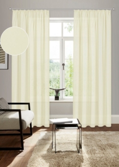 Bruno Banani Vorhang Lagan, Kräuselband (2 St), blickdicht, Polyester, 2-er Set, gewebt, Microfaser, versch. Größen, einfarbig, Bestseller