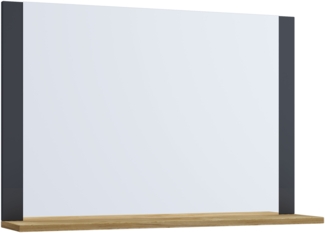 VCM Badmöbel Spiegel Lendas 920490 Anthrazit / Honig-Eiche H. 55 x B. 80 x T. 17 cm
