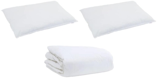 vidaXL Bettdecke Sonstiges 3 pcs Weiß Daunen 3377058