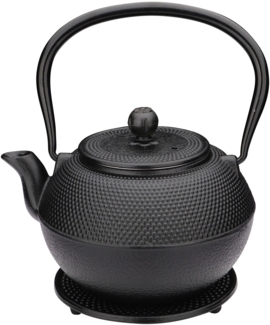 Weis 17944 Teekanne Gusseisen 1,1L mit Sieb und Untersetzer