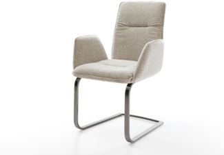 Freischwinger Vinja-Flex Webstoff Soft Beige Freischwinger flach Graphit