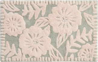 Next Badematte Badematter mit Blumen-Print aus 100 % Baumwolle, Höhe 80 mm, Baumwolle