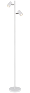 Stehleuchte, 2-Flammig, Spots beweglich, weiß, H 158 cm