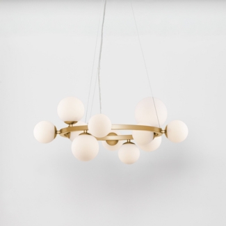 Nova Luce 9028856 ODILLIA Pendelleuchte 11-flammig Gold Weiss G9