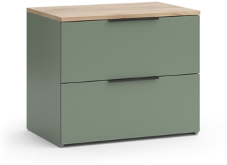 Vicco Kommode Grün 60x50 cm mit 2 Schubladen, Wido