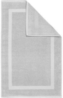 herzbach home Badematte Spa 50x80 cm, Baumwolle, Rechteckig, 2er Set, 1000g/m², Premium-Qualität, 100% Baumwolle, mit Bordüre