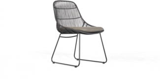 Sonnenpartner Dining Sessel Matrix Metall schwarz lackiert/PE-Geflecht inkl. Kissen