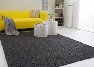 Handweb Teppich Waldsee, Farbe: Anthrazit, Größe: 170x240 cm