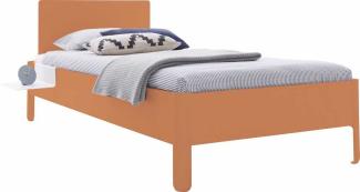 NAIT Einzelbett farbig lackiert 100 x 220cm Mit Kopfteil Apricotbraun