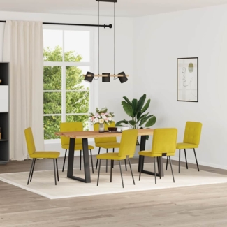 vidaXL Esszimmerstühle 6 Stk. Gelb Samt 3315434