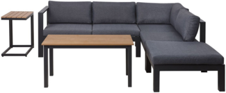 Ecksofa Lounge Set MESSINA Metall Schwarz