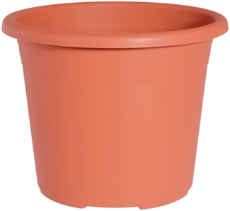 Geli Pflanzkübel Cylindro Blumentopf Terracotta – Ø25cm Kunststoff Pflanztopf 5.5L (1 St), Mit Bodenschlitzen