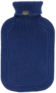 Wärmflasche mit Rollkragen Strickbezug 2 Liter Braun Baumwolle Fashy 67429-26