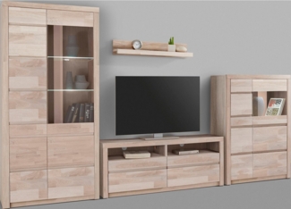 Home affaire Wohnwand Silkeborg, (Set, 4-St), teilmassives Holz