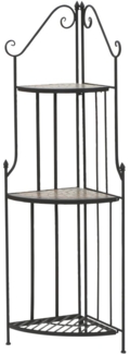 Eckregal >Prato< in matt schwarz, mehrfarbig - 36x141,5x36 (BxHxT)
