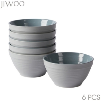 JIWOO Schüssel 6er,Ø12cm,Dessertschale,Servierschüssel,Obstschale,Müslischale, Hochwertiges Keramik, (6er-set, 6-tlg), rutschfest und langlebig,Mikrowellen-und spülmaschinenfest,Ø12cm