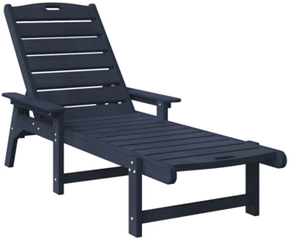 vidaXL Sonnenliegen 2er Set Marineblau 162 x 53 x 98,5 cm HDPE 3335851