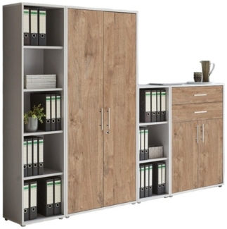 BMG Möbel Aktenschrank Tabor (Set 22, Büroschrank abschließbar mit Metallgriffen) Made in Germany