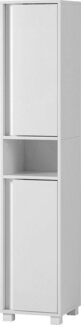 Schildmeyer Hochschrank Dex, Holzwerkstoff, weiß matt, 32,6 x 33 x 164,7 cm
