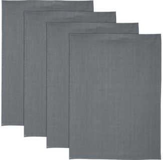 Erwin Müller Geschirrtuch Geschirrtuch 4er-Pack, Halbleinen Uni