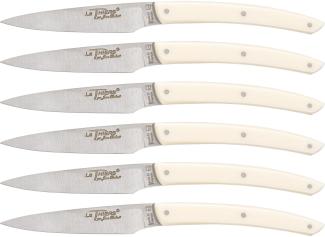 Jean Dubost Laguiole Messer Set 6 tlg, Acrylic Ivory