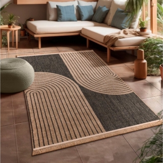 Paco Home Teppich Cologne 493, rechteckig, Höhe: 11 mm, Flachgewebe, meliert, Regenbogen, mit Fransen, Outdoor geeignet