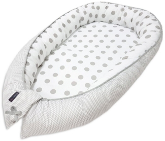 Baby-Joy Babyschlafsack Babynest Kokon ZICK ZACK Linie 100% Baumwolle (1 tlg), Atmungsaktiv. Kuschelweich.