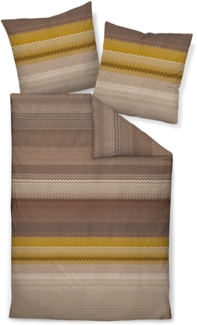 Janine Mako-Satin Bettwäsche 135x200,80x80 2 teilig Moments 98120-07-500 sand braun bernstein