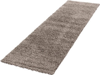 Shaggy Teppich LIFE TAUPE 80 X 250cm Läufer